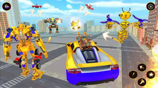 Play Bee Robot Car Transform War- Grand Robot Car Games as an online game Bee Robot Car Transform War- Grand Robot Car Games with UptoPlay