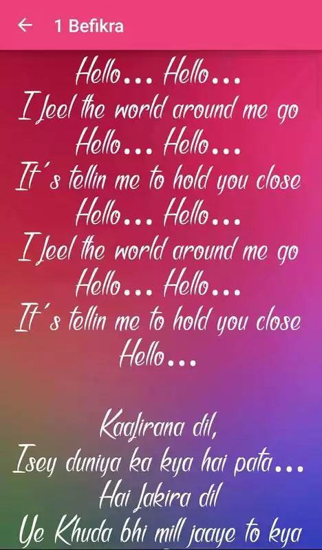 Play Befikra Album Song Lyrics