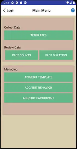 Play Behavior Data Collection Lite as an online game Behavior Data Collection Lite with UptoPlay