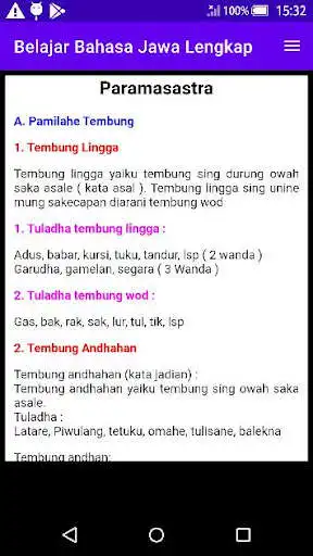 Play Belajar Bahasa Jawa Lengkap  and enjoy Belajar Bahasa Jawa Lengkap with UptoPlay