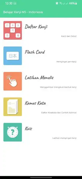 Play Belajar Kanji N5~N3 - Indo  and enjoy Belajar Kanji N5~N3 - Indo with UptoPlay