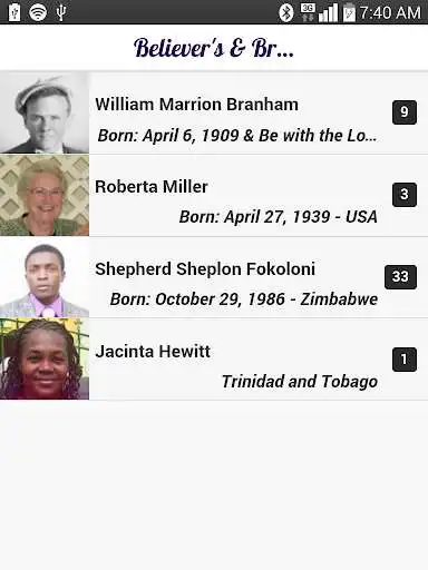 Play Believers/Branham Poems/Poetry