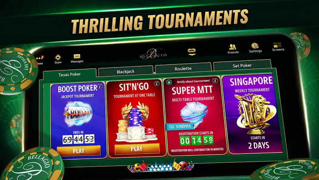Play Bellagio Poker - Texas Holdem as an online game Bellagio Poker - Texas Holdem with UptoPlay