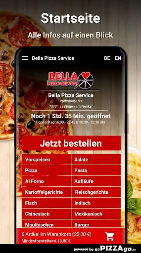 Play Bella Pizza Service Esslingen am Neckar as an online game Bella Pizza Service Esslingen am Neckar with UptoPlay