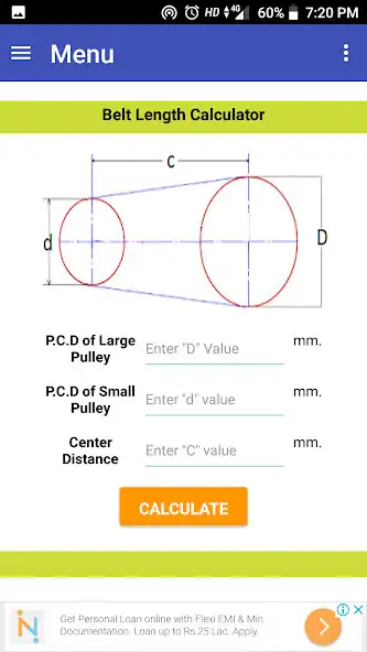 Play Belt Length Calculator Pro as an online game Belt Length Calculator Pro with UptoPlay