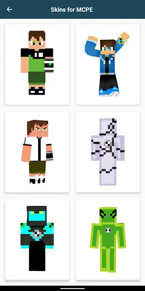 Play Ben Alien Skins for Minecraft  and enjoy Ben Alien Skins for Minecraft with UptoPlay