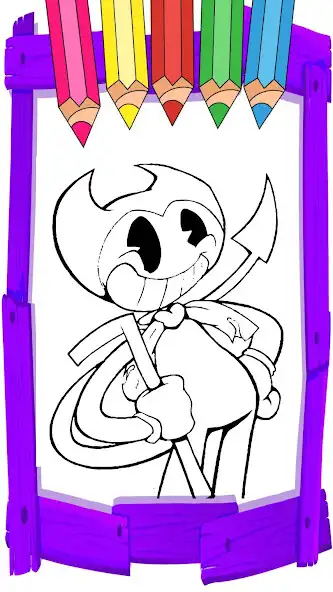 Play Bendy Game  Coloring Book as an online game Bendy Game  Coloring Book with UptoPlay