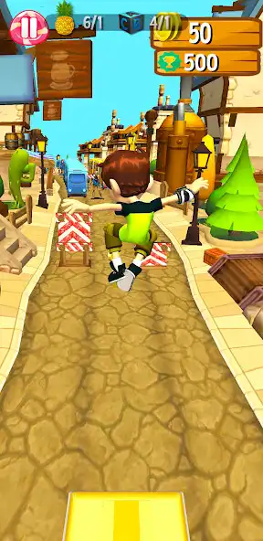 Play Ben Super Aliens 10 Runner 3D as an online game Ben Super Aliens 10 Runner 3D with UptoPlay