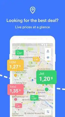 Play Bertha. Find nearest gas station, compare prices
