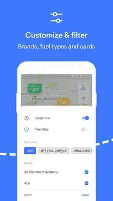 Play Bertha. Find nearest gas station, compare prices