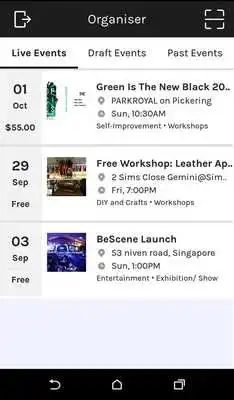Play BeScene Organiser + QR scanner Play BeScene Organiser + QR scanner