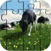 Free play online Best Animal Cow Jigsaw Puzzle Game APK