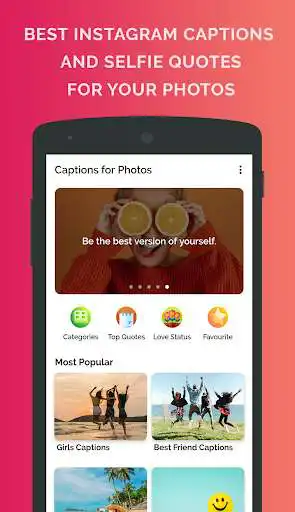 Play Best Captions and Status - Captions for Photos  and enjoy Best Captions and Status - Captions for Photos with UptoPlay