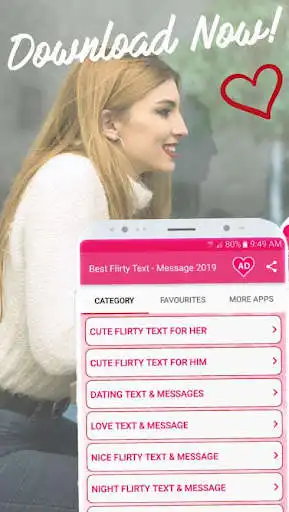 Play Best Flirty Text & Message 2019 as an online game Best Flirty Text & Message 2019 with UptoPlay