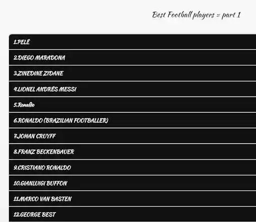 Play Best Football Players Biographies in English