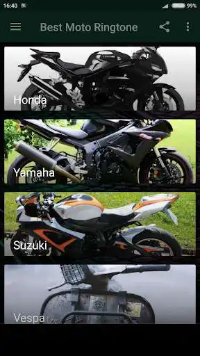 Play APK Best Moto Ringtone  and enjoy Best Moto Ringtone with UptoPlay com.guidetunes.motorcyclesounds