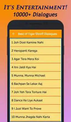 Play Best of Tiger Shroff Dialogues Play Best of Tiger Shroff Dialogues