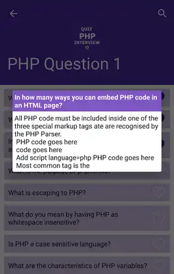 Play Best Quiz PHP Interview