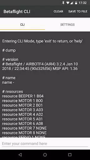 Play Betaflight CLI