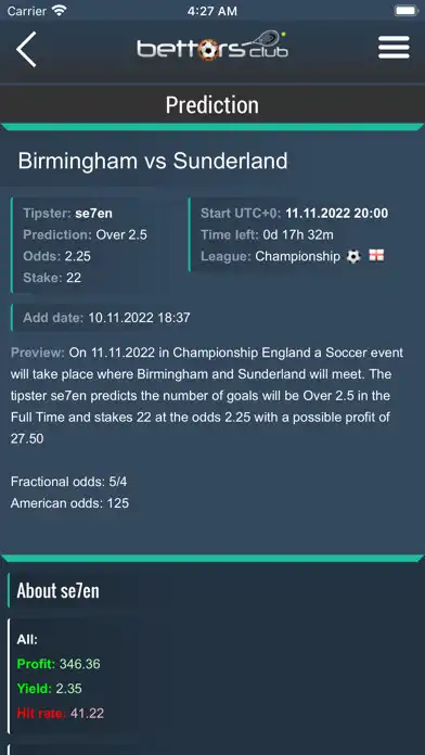 Play Bettors Club - Betting Tips as an online game Bettors Club - Betting Tips with UptoPlay