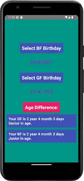 Play BF GF Age Calculator as an online game BF GF Age Calculator with UptoPlay