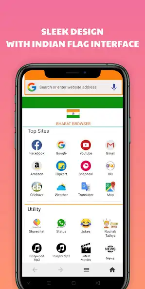 Play Bharat Browser-dil hai hindustani  and enjoy Bharat Browser-dil hai hindustani with UptoPlay