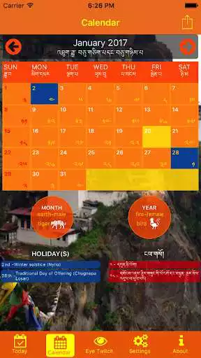 Play Bhutanese Calendar as an online game Bhutanese Calendar with UptoPlay