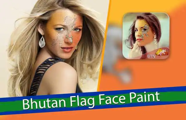 Play Bhutan Flag Face Paint