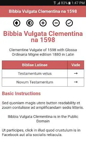 Play Bibbia Vulgata Clementina na 1598  and enjoy Bibbia Vulgata Clementina na 1598 with UptoPlay