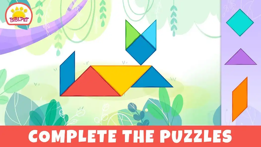 Play Bibi.Pet Pixel and Tangram Gam as an online game Bibi.Pet Pixel and Tangram Gam with UptoPlay