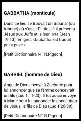 Play Bible Dictionary in French