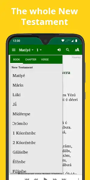 Play Bible in Kaansa - with audio as an online game Bible in Kaansa - with audio with UptoPlay