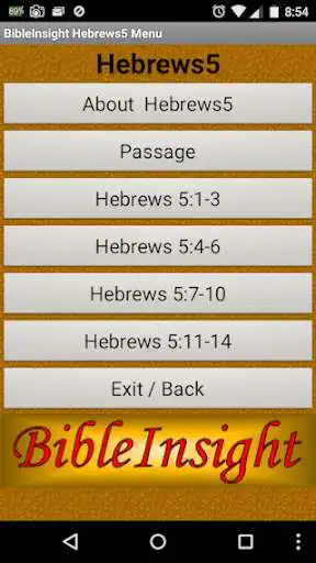 Play Bible Insight Hebrews 5