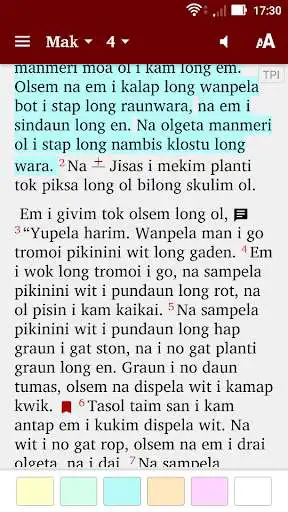 Play Bible in Tok Pisin, English, audio, daily readings