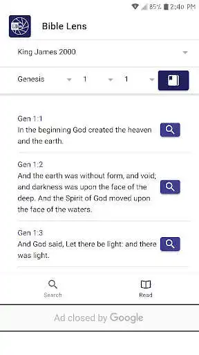 Play Bible Lens - To search and study the Bible  and enjoy Bible Lens - To search and study the Bible with UptoPlay