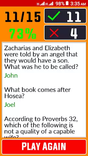 Play Bible Quiz  Answers as an online game Bible Quiz  Answers with UptoPlay