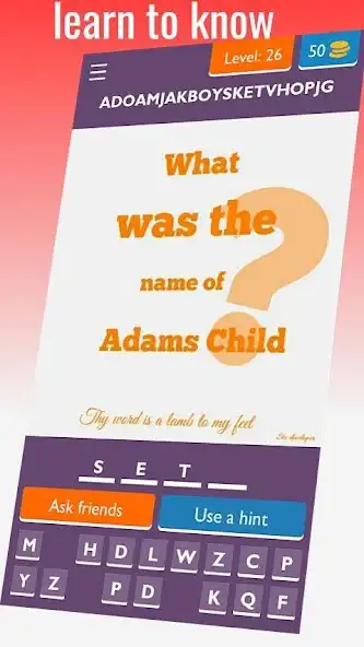 Play Bible Quiz Trivia Game as an online game Bible Quiz Trivia Game with UptoPlay