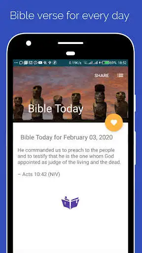 Play Bible Today (Daily Bible verse of courage & hope) as an online game Bible Today (Daily Bible verse of courage & hope) with UptoPlay
