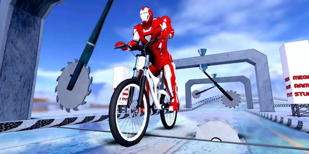 Play Bicycle Super Hero Ramp Stunts as an online game Bicycle Super Hero Ramp Stunts with UptoPlay