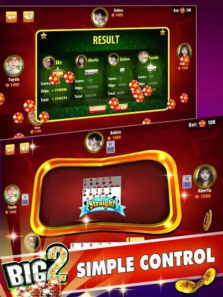 Play Big2 - Capsa Banting - Pusoy - Big Two as an online game Big2 - Capsa Banting - Pusoy - Big Two with UptoPlay