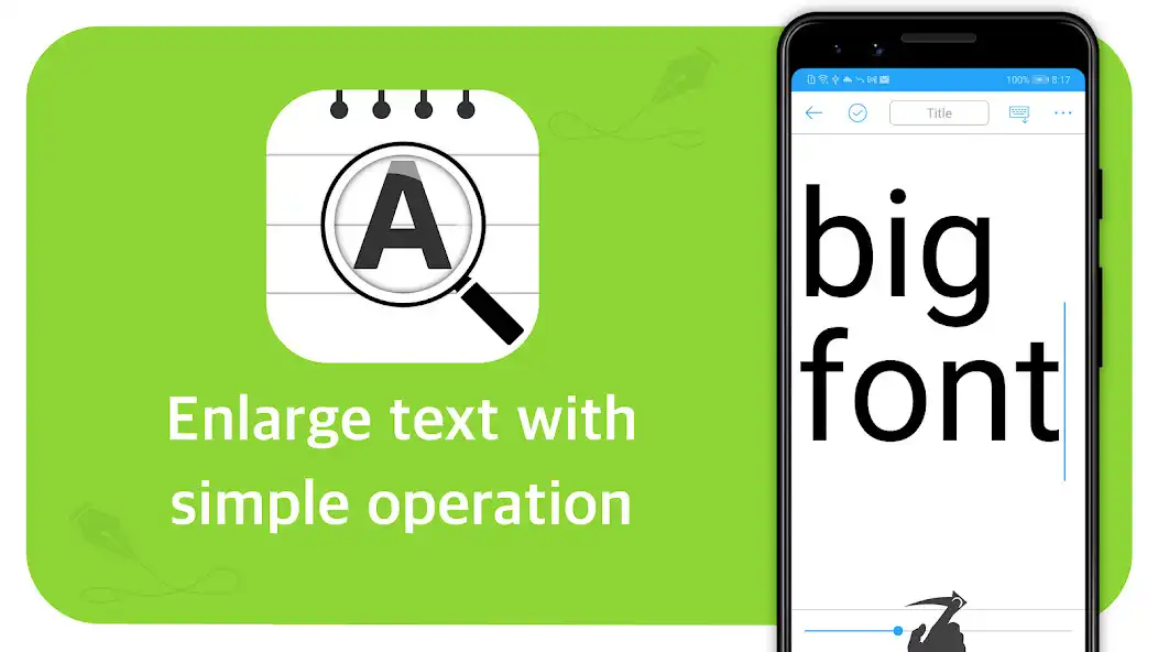 Play Big Font Notes - Change font size  and enjoy Big Font Notes - Change font size with UptoPlay