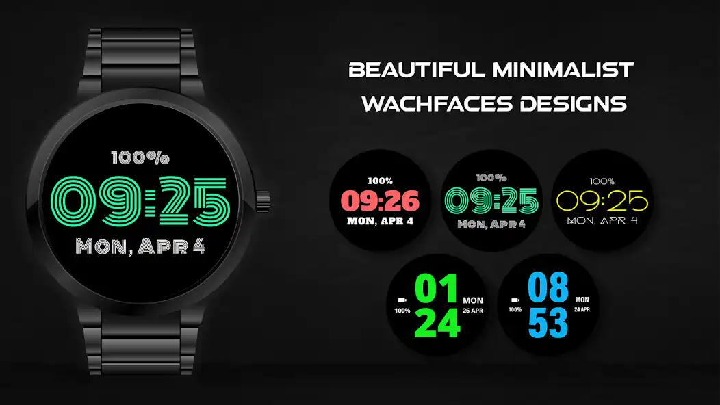 Play Big Font Watchface for Wear OS as an online game Big Font Watchface for Wear OS with UptoPlay