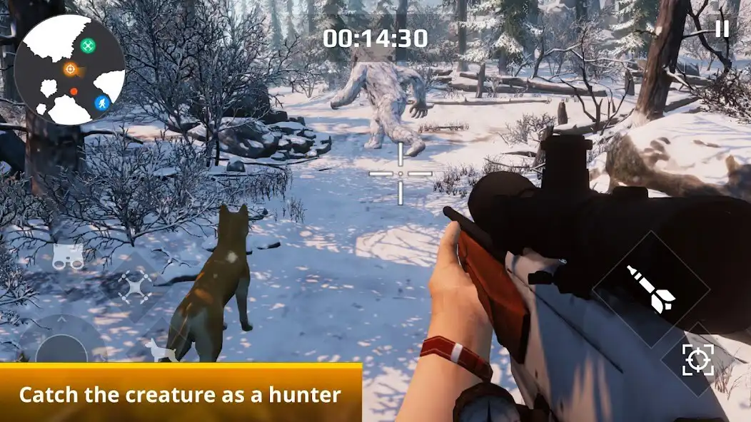 Play Bigfoot Hunter: Winter Forest as an online game Bigfoot Hunter: Winter Forest with UptoPlay