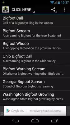 Play Bigfoot Ringtones Play Bigfoot Ringtones