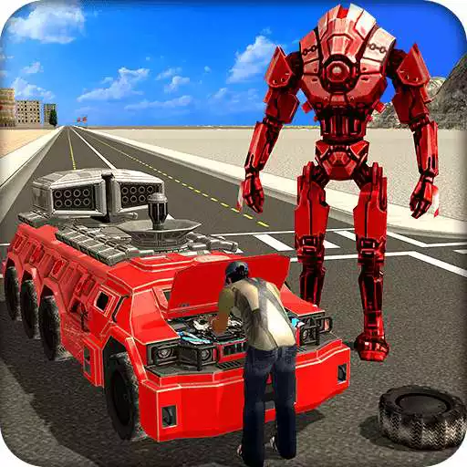 Free play online Big Muscular Truck Robot Mechanic Car Workshop  APK