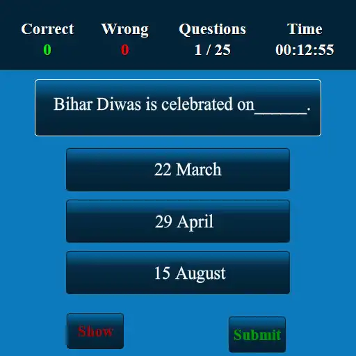 Play Bihar MCQ as an online game Bihar MCQ with UptoPlay