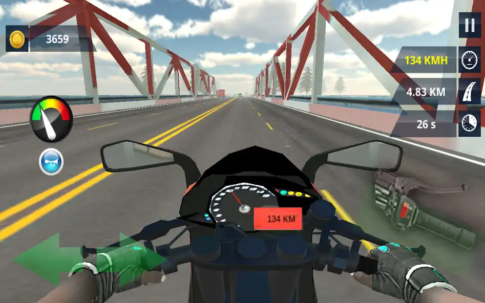 Play Bike Game Racing-Traffic Rider as an online game Bike Game Racing-Traffic Rider with UptoPlay