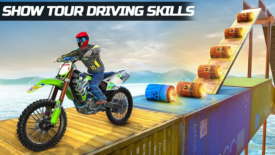 Play Bike Games: Bike Stunts Racing as an online game Bike Games: Bike Stunts Racing with UptoPlay