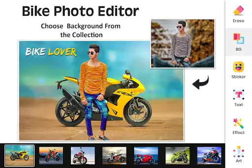 Play Bike Photo Editor as an online game Bike Photo Editor with UptoPlay