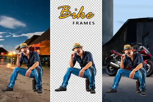 Play Bike Photo Frame : Cut Cam Editor as an online game Bike Photo Frame : Cut Cam Editor with UptoPlay